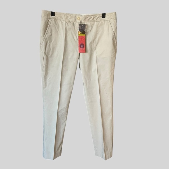 Tory Burch New With Tag Women’s Darbi Khaki Pants. - Picture 1 of 6